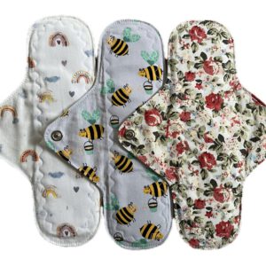 Bloemetjes en bijtjes (setje van 3 inlegkruisjes)