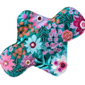 Wasbaar maandverband turquoise flower