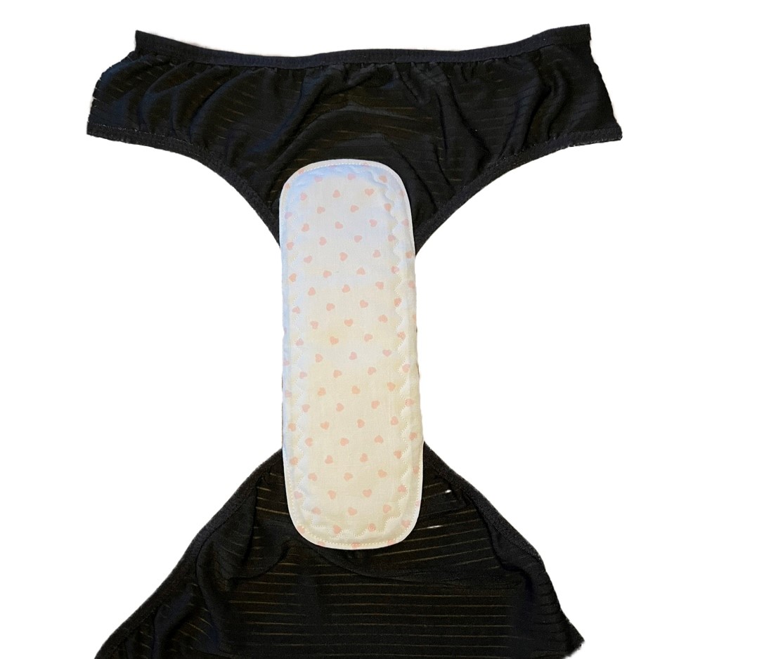 Wasbare Inlegkruisjes – Bio Katoen met Roze Hartjes - Afbeelding 2